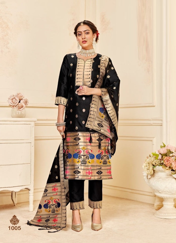 Black Georgette Indian women's salwar kameez with dupatta ready to wear