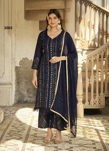 Black Georgette Indian women's salwar kameez with dupatta ready to wear