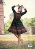 Black Georgette Indian Ethnic kurti with dupata
