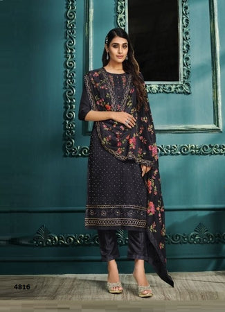 Black Georgette Indian women's salwar kameez with dupatta ready to wear