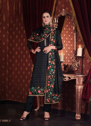 Black Georgette Indian women's salwar kameez with dupatta ready to wear