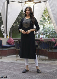 Black Georgette Indian Ethnic kurti with dupata