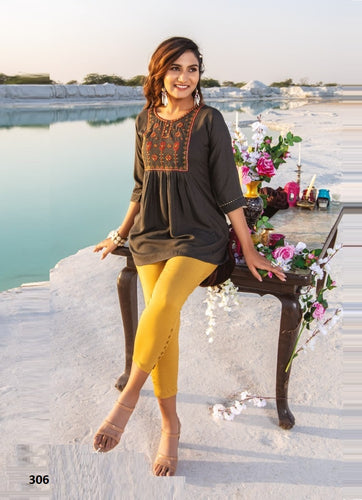 Black Georgette Indian Ethnic kurti with dupata