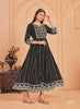 Black Georgette Indian Ethnic kurti with dupata