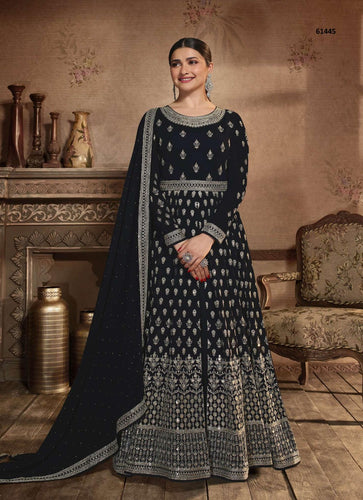 Black Georgette Indian women's salwar kameez with dupatta ready to wear