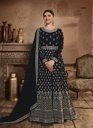Black Georgette Indian women's salwar kameez with dupatta ready to wear