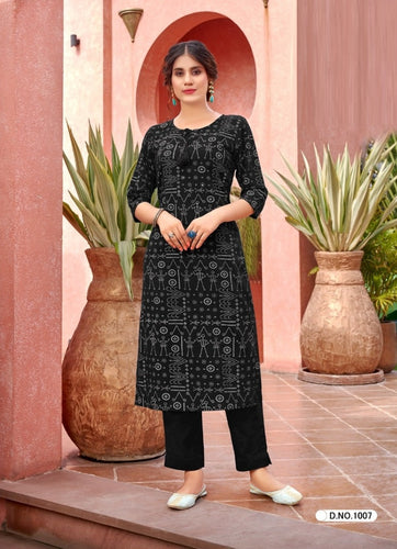 Black Georgette Indian Ethnic kurti with dupata