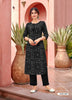 Black Georgette Indian Ethnic kurti with dupata