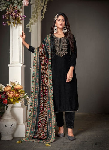 Black Georgette Indian women's salwar kameez with dupatta ready to wear