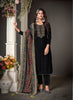 Black Georgette Indian women's salwar kameez with dupatta ready to wear