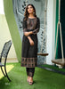 Black Georgette Indian Ethnic kurti with dupata`