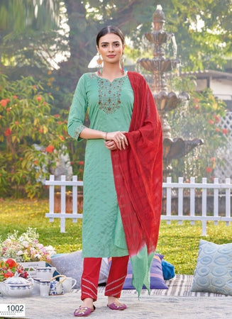 Aqua Georgette Indian women's salwar kameez with dupatta ready to wear