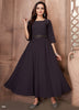 Black Georgette Indian Ethnic kurti with dupata