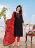 Black Georgette Indian women's salwar kameez with dupatta ready to wear