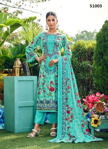 Aqua Georgette Indian women's salwar kameez with dupatta ready to wear