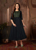 Black Georgette Indian Ethnic kurti with dupata