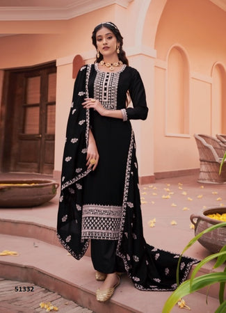 Black Georgette Indian women's salwar kameez with dupatta ready to wear