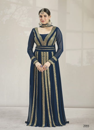 Black Georgette Indian women's salwar kameez with dupatta ready to wear