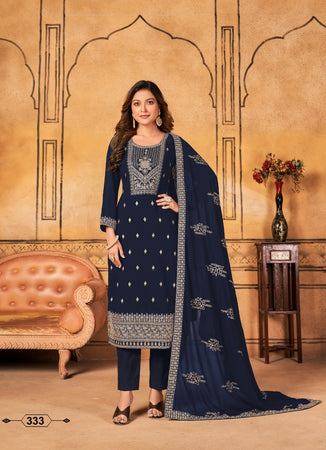 Black Georgette Indian women's salwar kameez with dupatta ready to wear