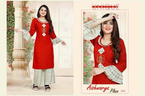 Cotton Red Salwar Kurti