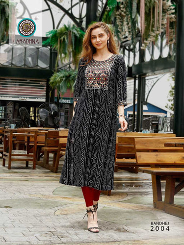 Black Fancy with Embroidery Indian Ethnic kurti with dupata