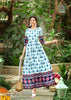 Aqua (Liva Approved) with Ikat Print Indian Ethnic kurti with dupata