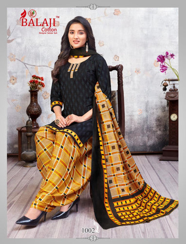 Black Cotton with Inner Indian women's salwar kameez with dupatta ready to wear