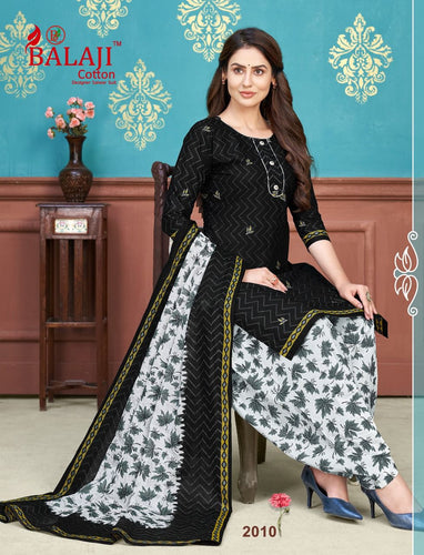 Black Cotton with Inner Indian women's salwar kameez with dupatta ready to wear