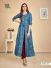 Aqua Rayon with Foil Print Indian Ethnic kurti with dupata