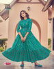 Aqua Heavy Cotton Cambric Indian Ethnic kurti with dupata