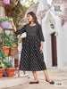 Black Capsule Mil Print (Both Side Zip) Indian Ethnic kurti with dupata