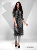 Black Cotton Ikkat Indian Ethnic kurti with dupata