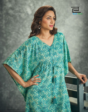 Aqua Rayon Indian Ethnic kurti with dupata
