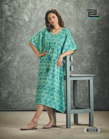 Aqua Rayon Indian Ethnic kurti with dupata