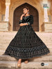 Black Foil Print Indian Ethnic kurti with dupata