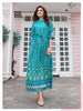Aqua Rayon with Foil Print Indian Ethnic kurti with dupata