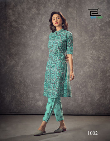 Aqua Premium Cotton Indian Ethnic kurti with dupata