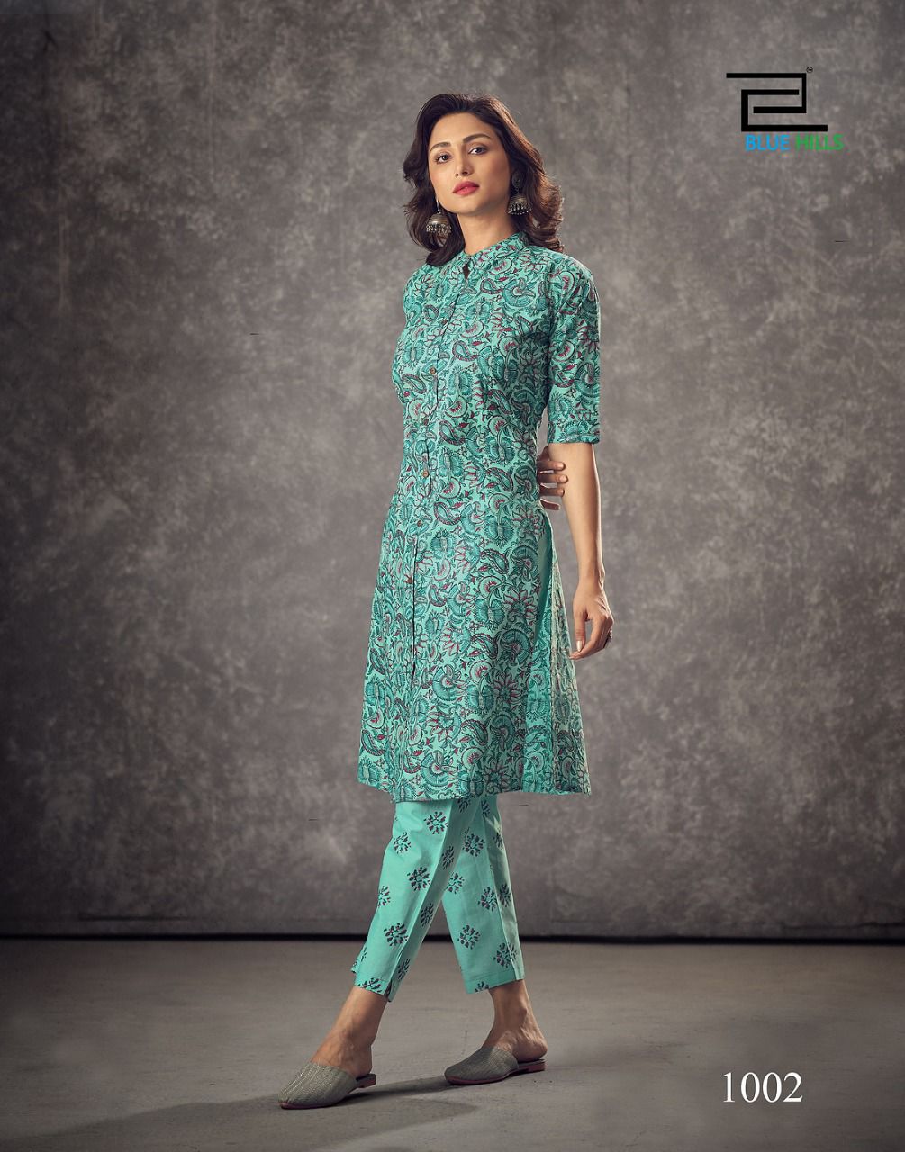 Aqua Premium Cotton Indian Ethnic kurti with dupata