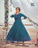 Aqua With Foil Print Indian Ethnic kurti with dupata