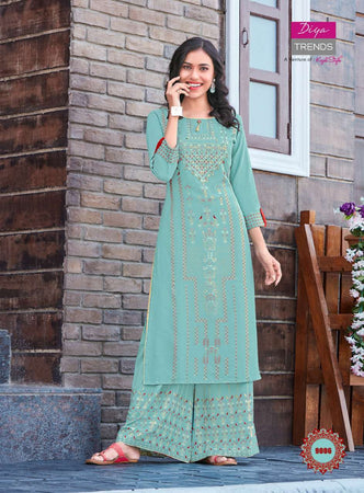 Aqua Rayon Cotton Flex Classy Indian Ethnic kurti with dupata