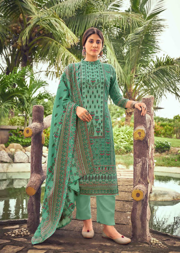 Aqua Pure Pashmina Digital Print Indian women's salwar kameez with dupatta ready to wear
