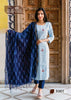 Aqua Premium Rayon Slub Embroidery Indian Ethnic kurti with dupata