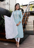 Aqua Premium Rayon Slub Fancy Indian Ethnic kurti with dupata