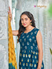 Aqua Rayon with Foil Print Indian Ethnic kurti with dupata