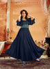 Black Chimimi Silk Indian Ethnic kurti with dupata