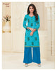 Aqua Cotton Indian Ethnic kurti with dupata