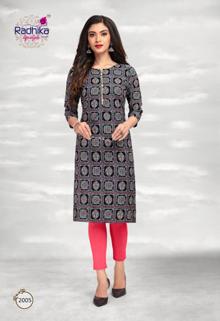 Black Cotton Indian Ethnic kurti with dupata