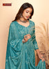 Aqua Pashmina Jacquard Indian women's salwar kameez with dupatta ready to wear