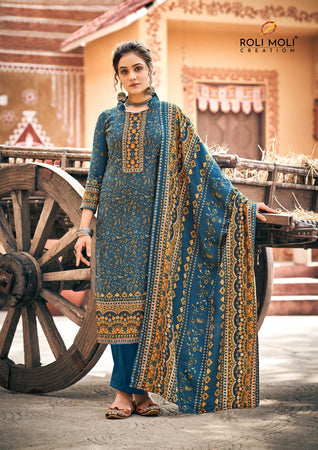 Aqua Pashmina Jacquard Indian women's salwar kameez with dupatta ready to wear