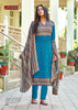 Aqua Pashmina Spun Indian women's salwar kameez with dupatta ready to wear